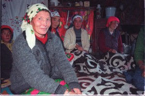 Kazak women making beautiful rugs in Mongolia. Photo Charles Dye. Courtesy SLT.