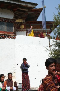 Bhutanese King wearing his traditional yellow robe. Photo by Sibylle